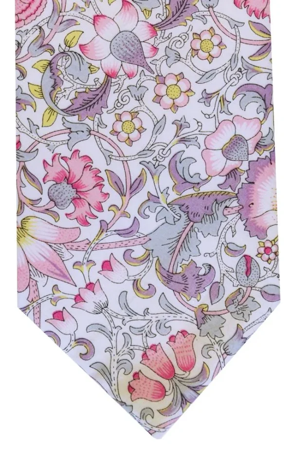 L.A Smith Pastel Pinks Floral Liberty Tie