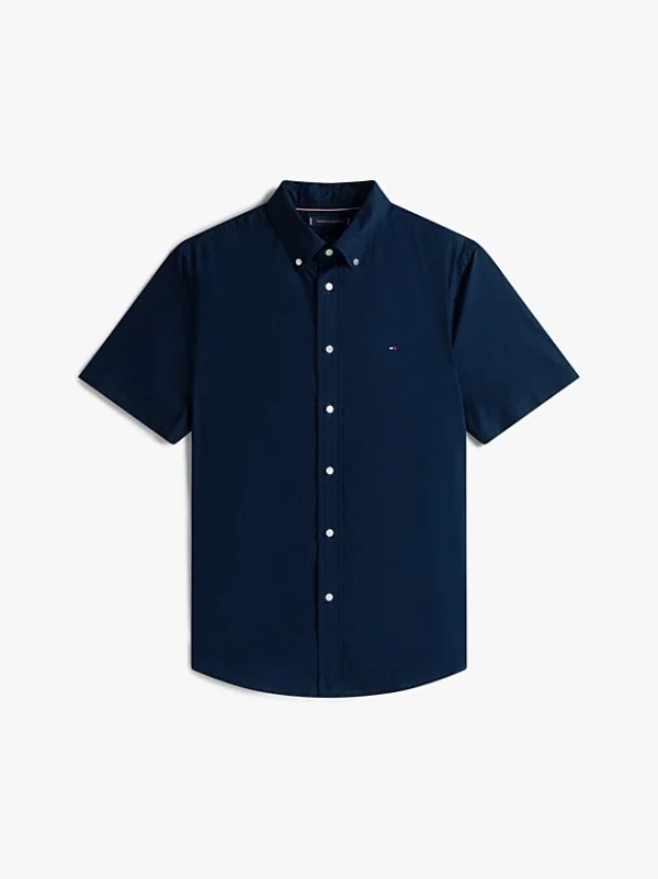 Tommy Hilfiger Flex Regular Poplin Shirt in Navy - Image 2