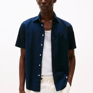 Tommy Hilfiger Flex Regular Poplin Shirt in Navy