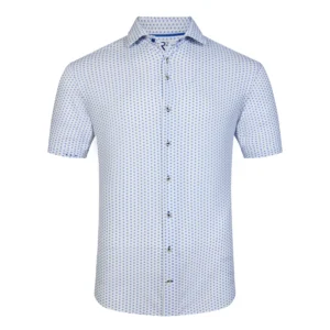 R2 Small Blue Sunflower Short Sleeve Bubble Shirt