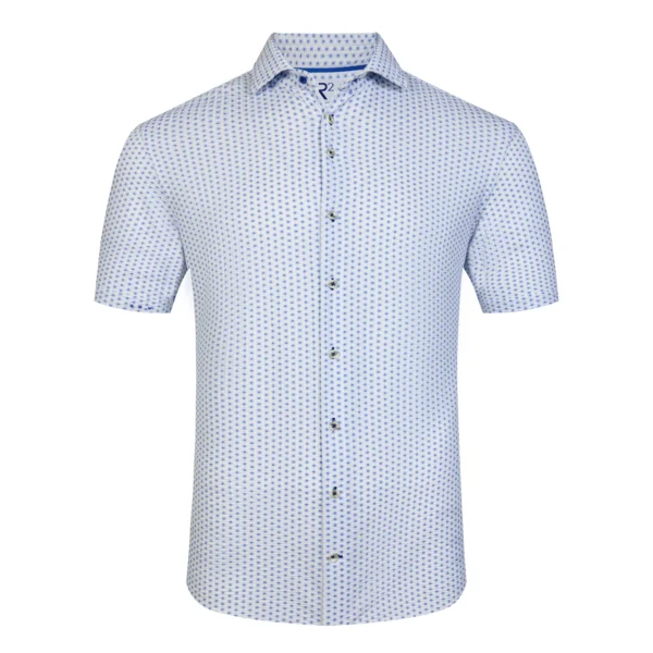 R2 Small Blue Sunflower Short Sleeve Bubble Shirt