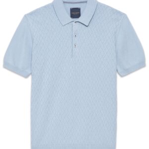 Guide London Sky Geometric Knitted Polo