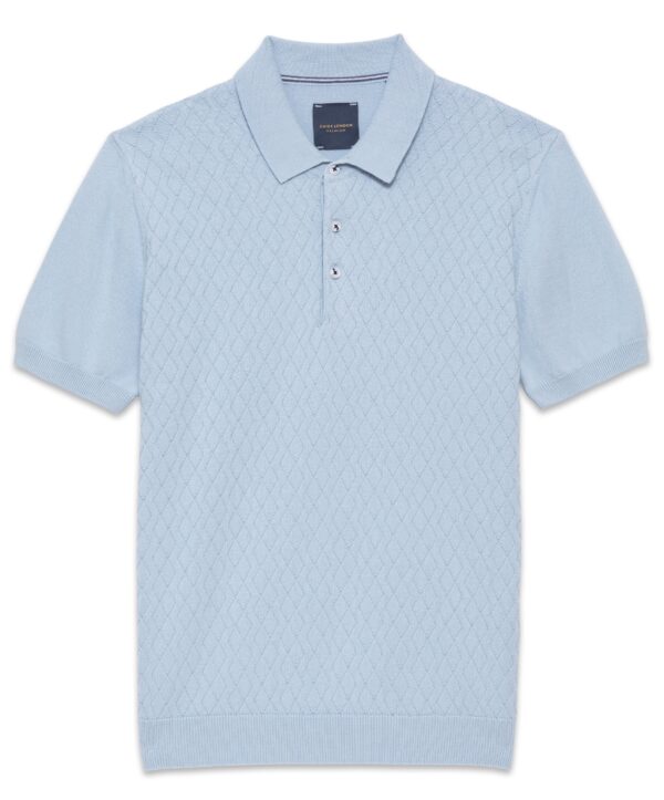 Guide London Sky Geometric Knitted Polo