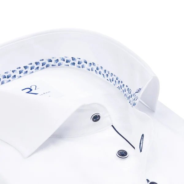 R2 Amsterdam White Shirt & Navy Buttons (NOS) - Image 2