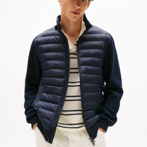 Tommy Hilfiger Navy Mix Media Jacket MW0MW37461 DW5