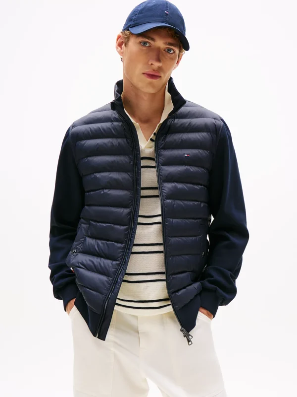 Tommy Hilfiger Navy Mix Media Jacket MW0MW37461 DW5