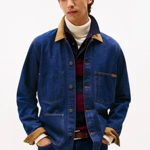 Tommy Hilfiger Corduroy Collar Denim Chore Jacket