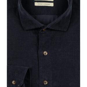 Thomas Maine Navy Fine Corduroy Shirt