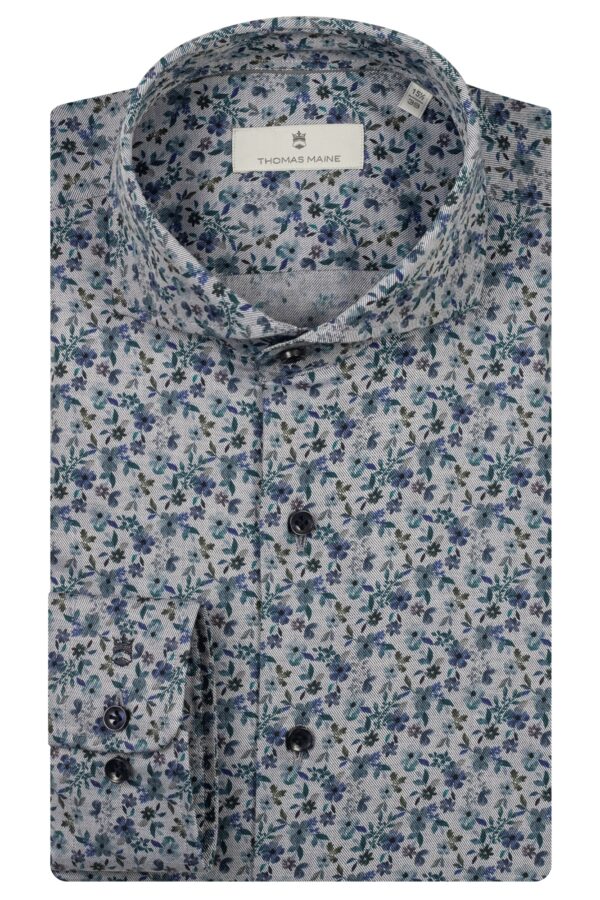 Thomas Maine Bari Shirt Yarn Dyed Twill Floral Print