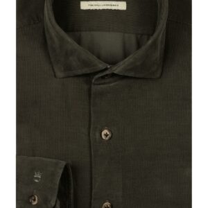 Thomas Maine Green Fine Corduroy Shirt