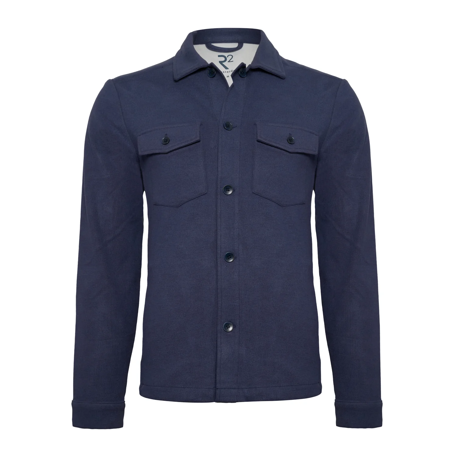 R2 Navy Ribcord Stretch Overshirt