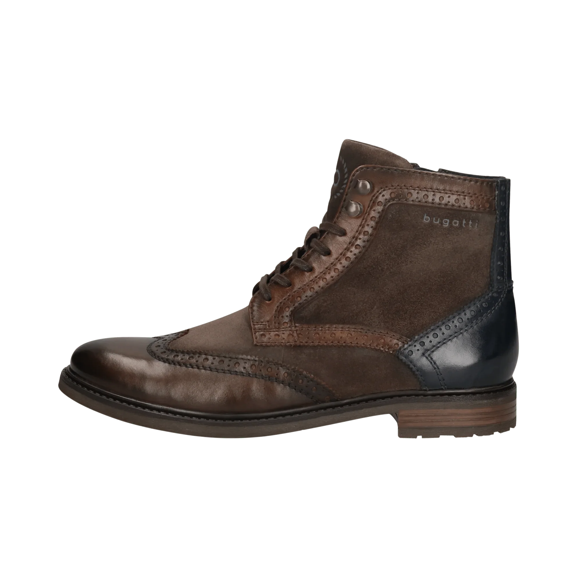 Bugatti Brown/Navy Lace Up Boot - Image 2