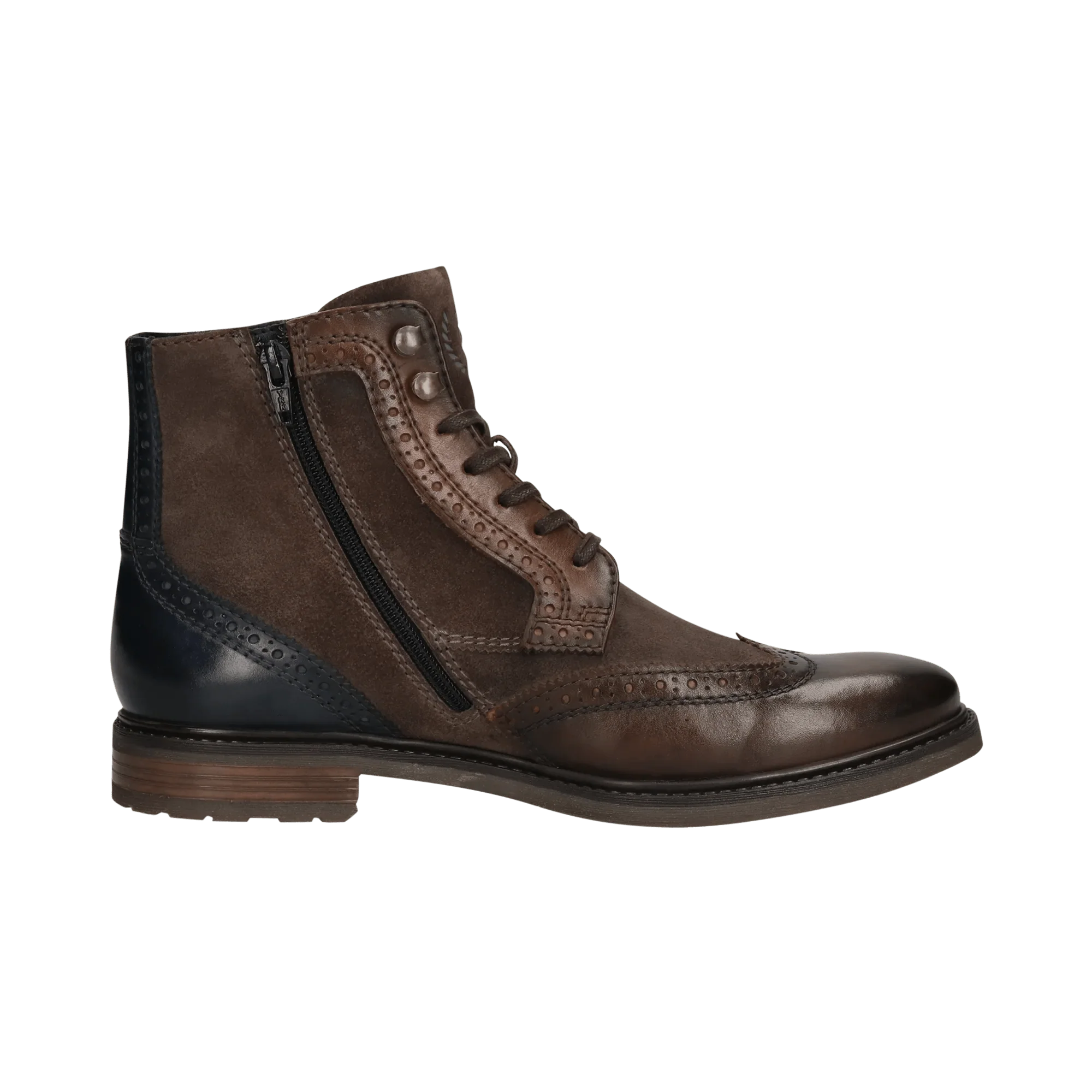 Bugatti Brown/Navy Lace Up Boot - Image 3