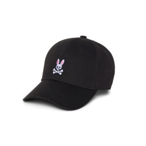 Psycho Bunny Black Classic Baseball Cap