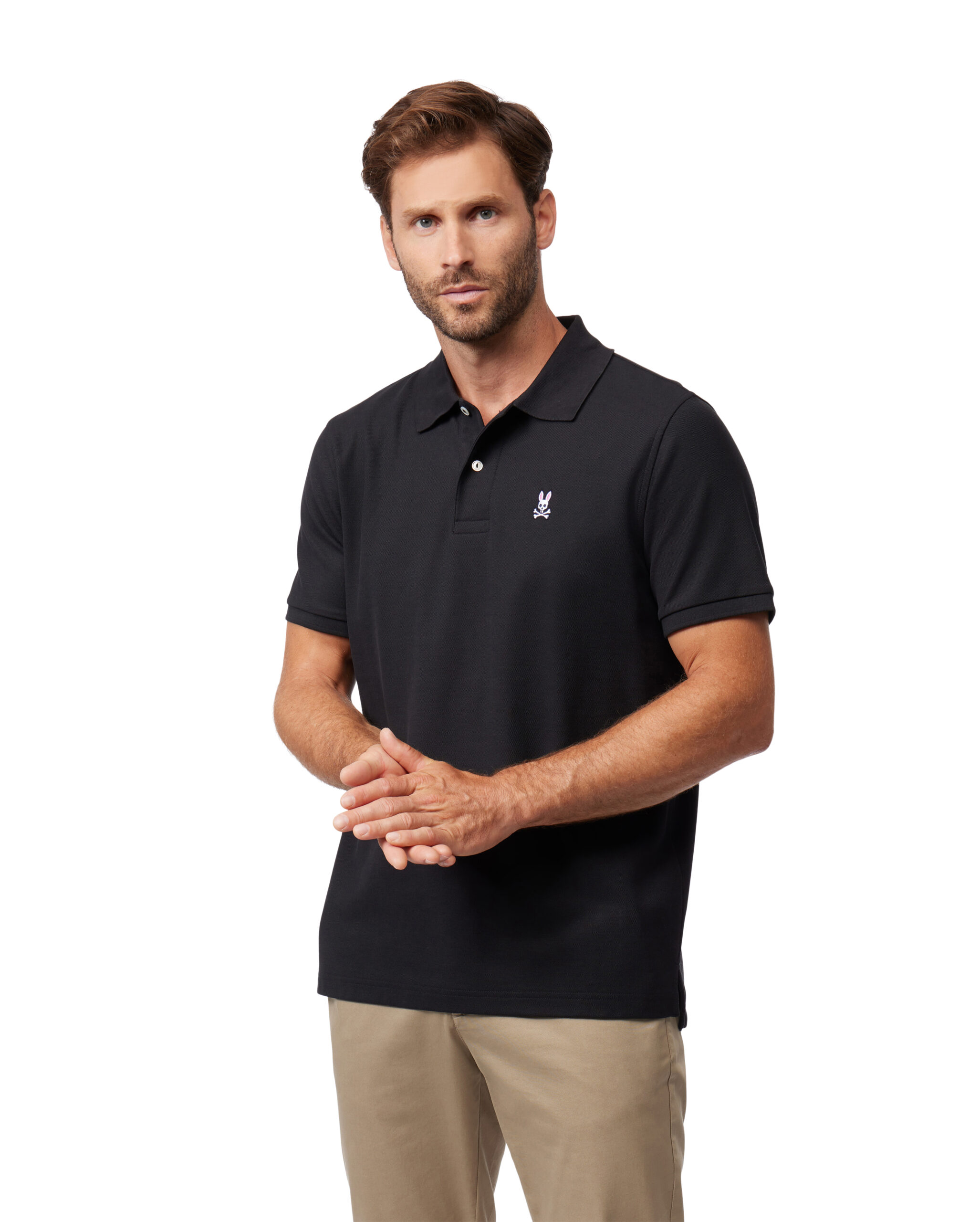 Psycho Bunny Black Pique Polo - Image 2