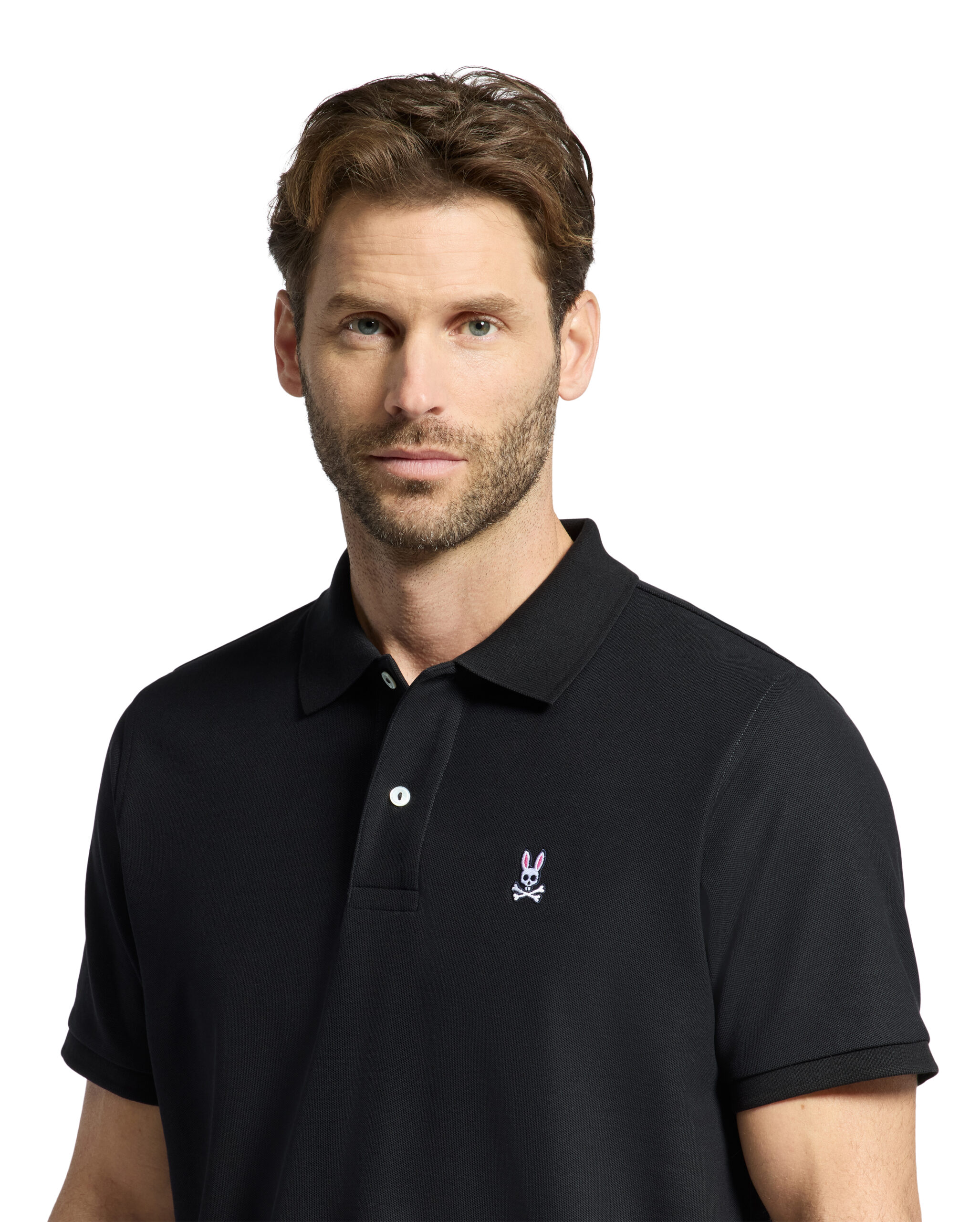 Psycho Bunny Black Pique Polo - Image 3