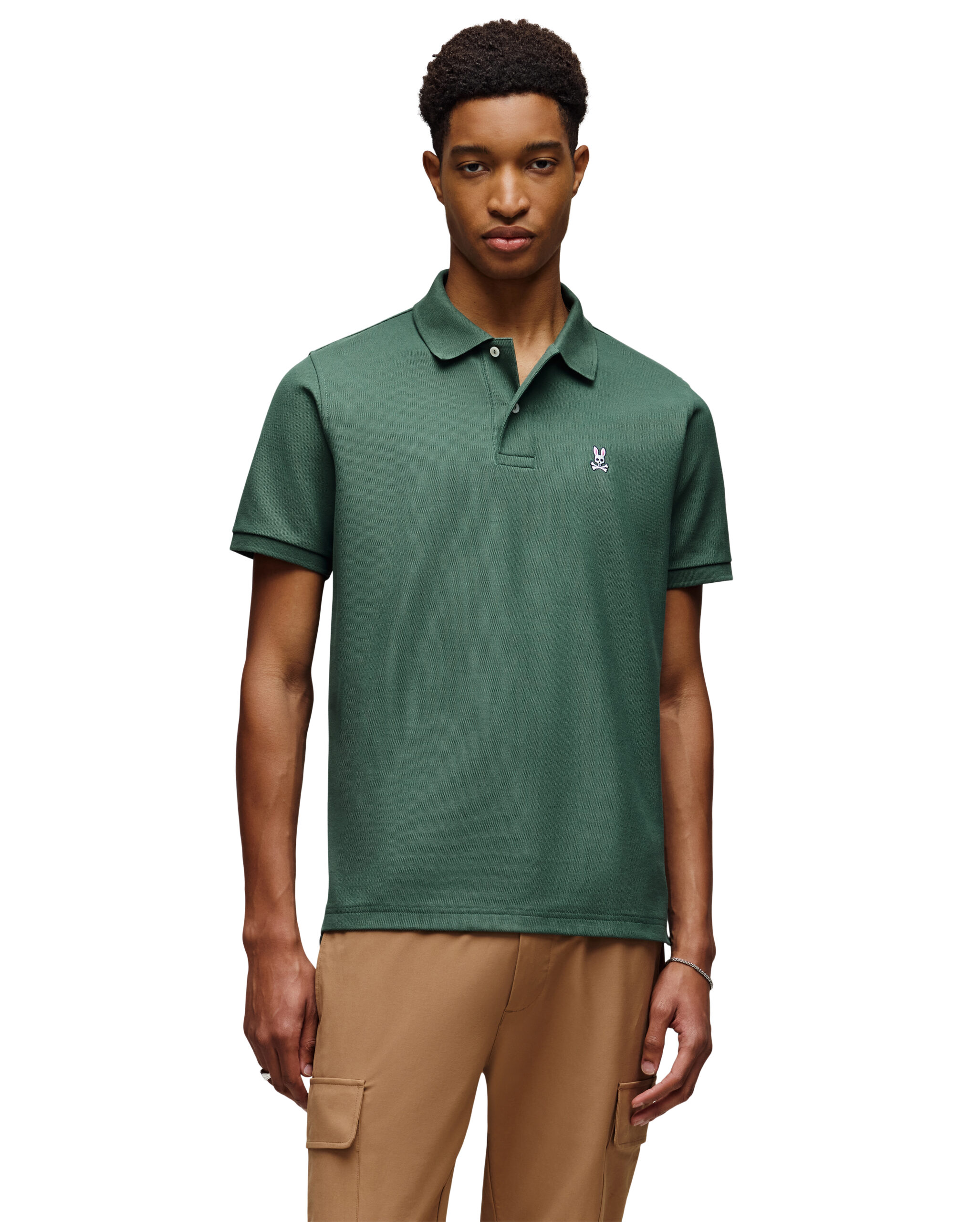 Psycho Bunny Green Pique Polo - Image 2