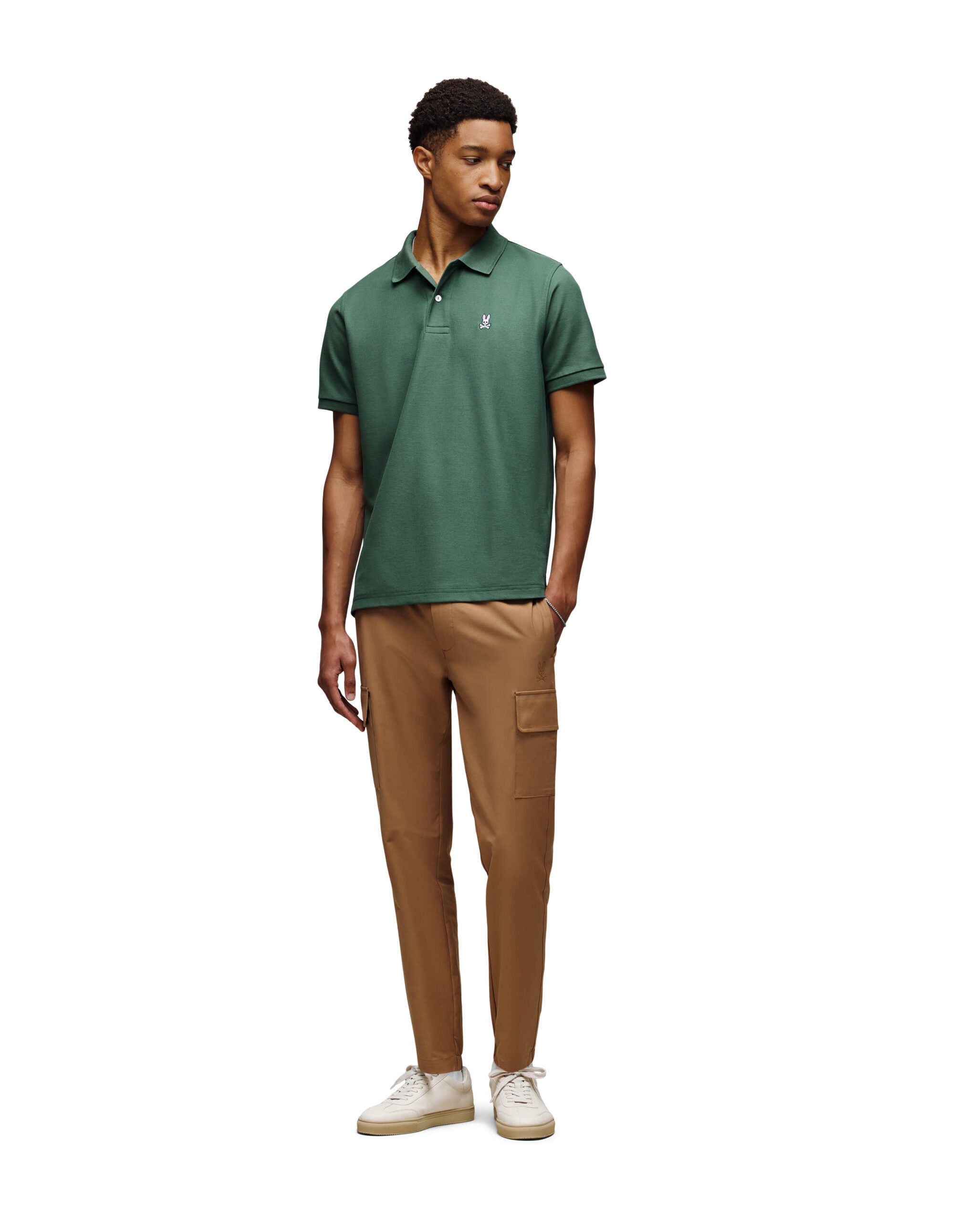 Psycho Bunny Green Pique Polo - Image 3