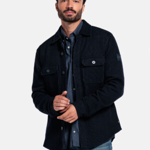 Giordano NavyTaranto Overshirt Knitted Wool Sweat