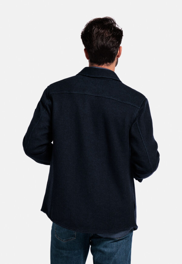 Giordano NavyTaranto Overshirt Knitted Wool Sweat - Image 3