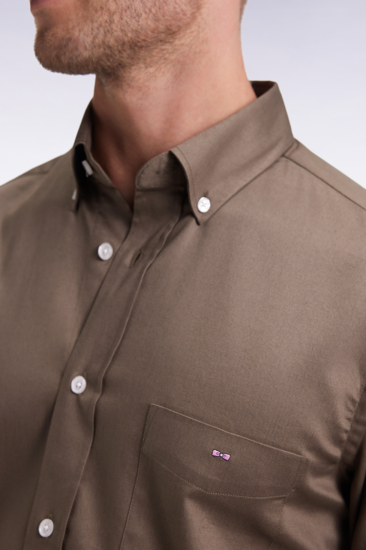 Eden Park Beige Long Sleeve shirt H25CHECL0026 - Image 2