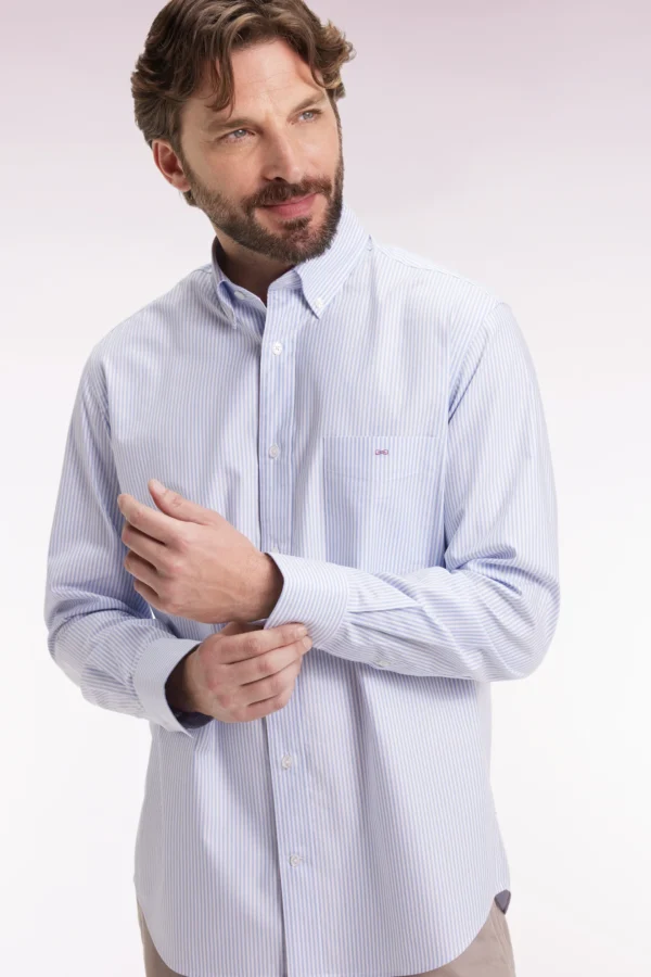 Eden Park Blue Pin Stripe Shirt H25CHECL0032