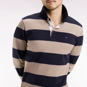 Eden Park Beige/Navy Rugby Sweater H25MAIML0003
