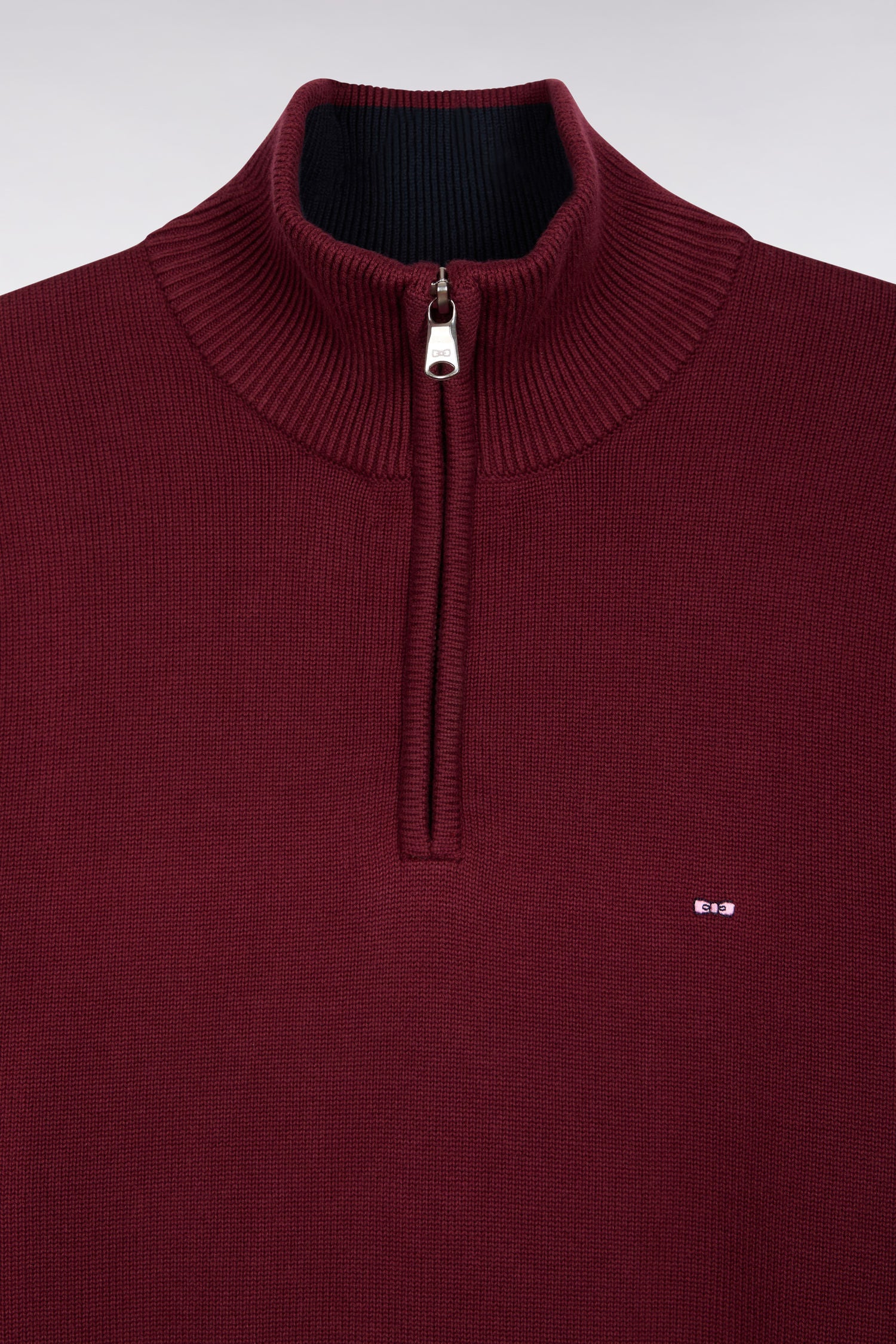 Eden Park Burgundy Cotton 1/4 Zip H25MAIPU0008 - Image 6