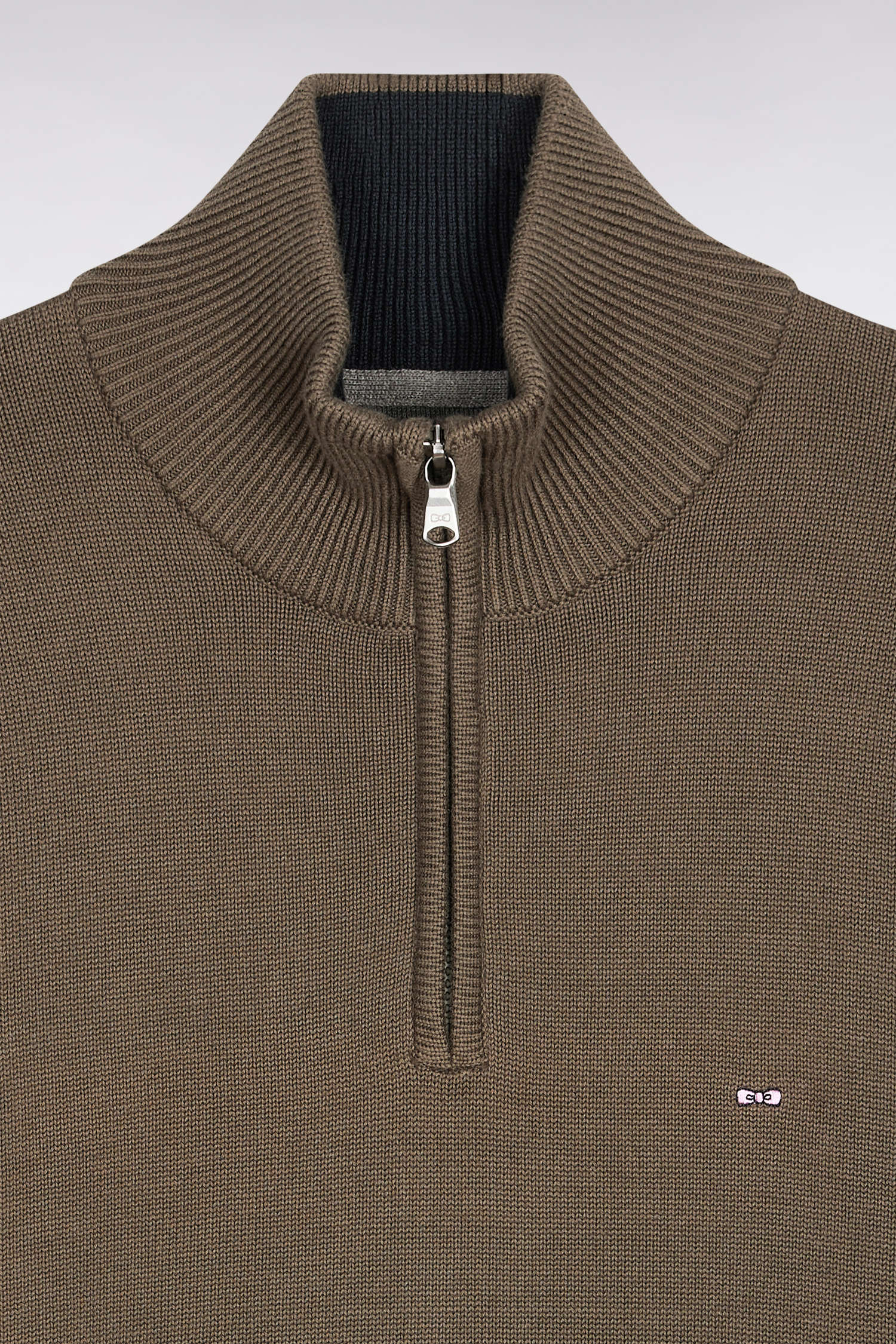 Eden Park Khaki Cotton 1/4 Zip H25MAIPU0008 - Image 4