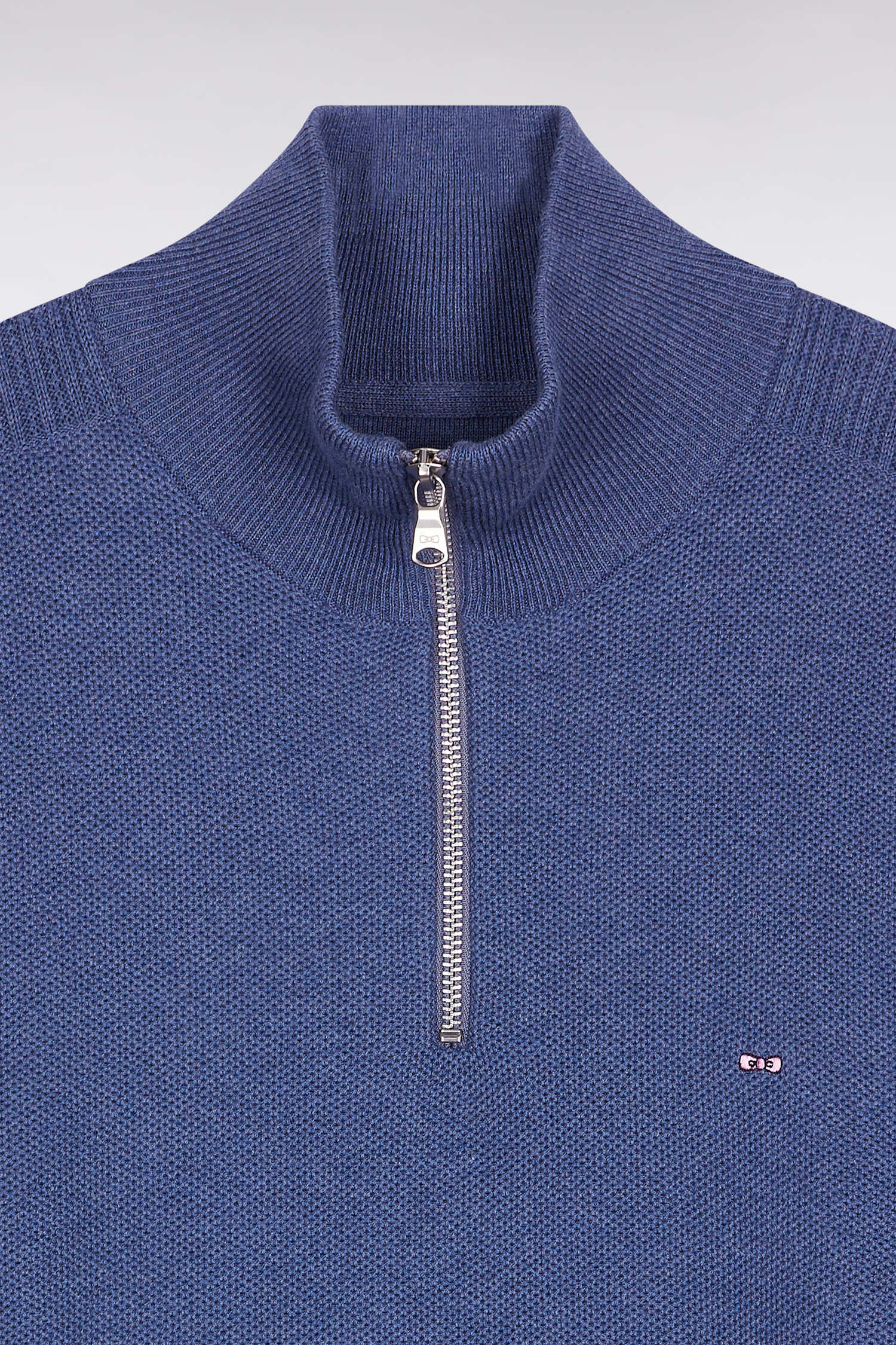 Eden Park Blue 1/4 Zip Jumper H25MAIPU0017 - Image 4