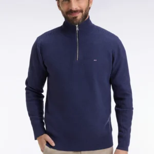 Eden Park Navy 1/4 Zip Jumper H25MAIPU0017