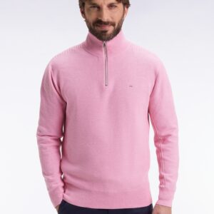 Eden Park Pink 1/4 Zip Jumper H25MAIPU0017