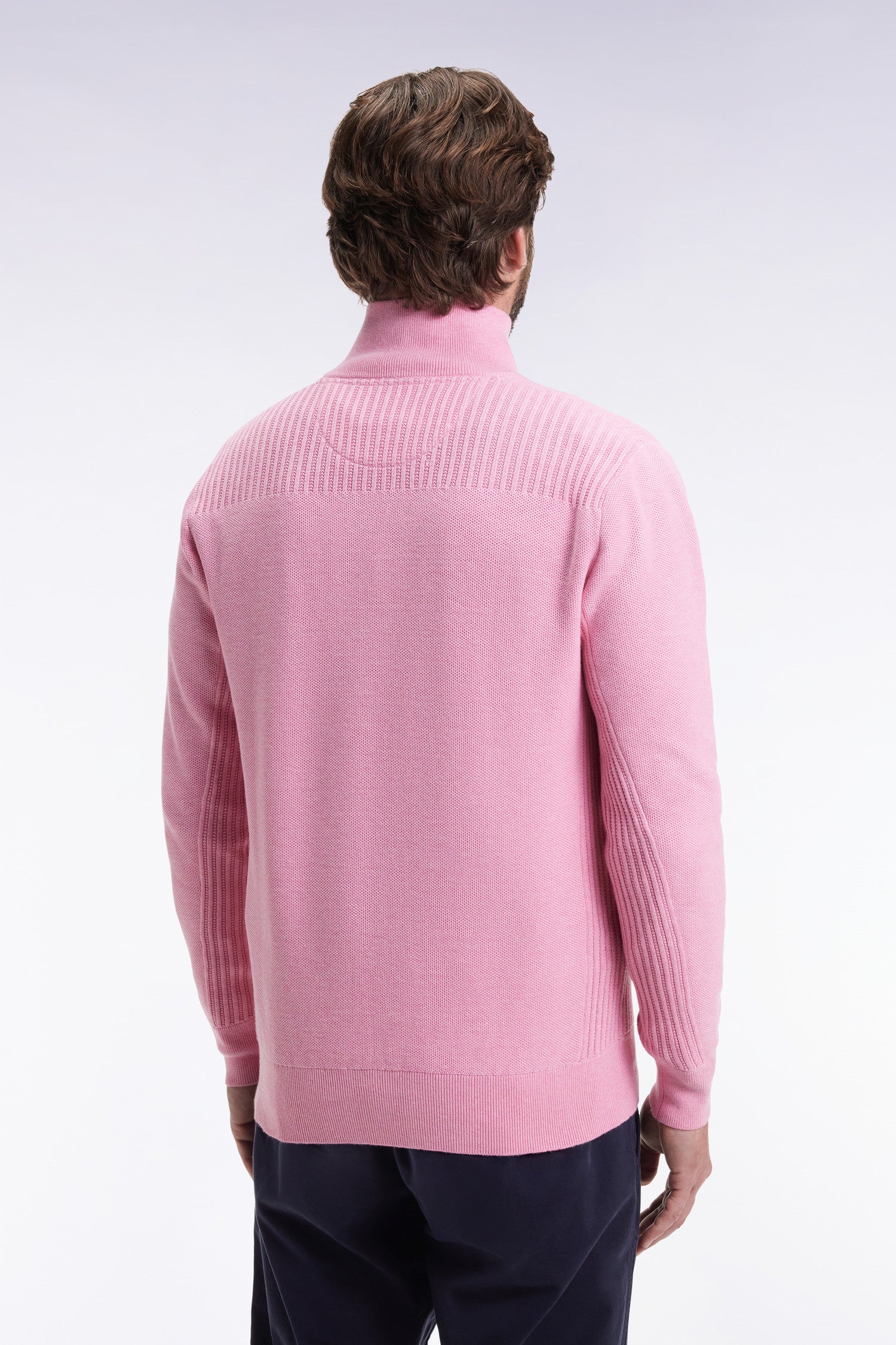 Eden Park Pink 1/4 Zip Jumper H25MAIPU0017 - Image 3