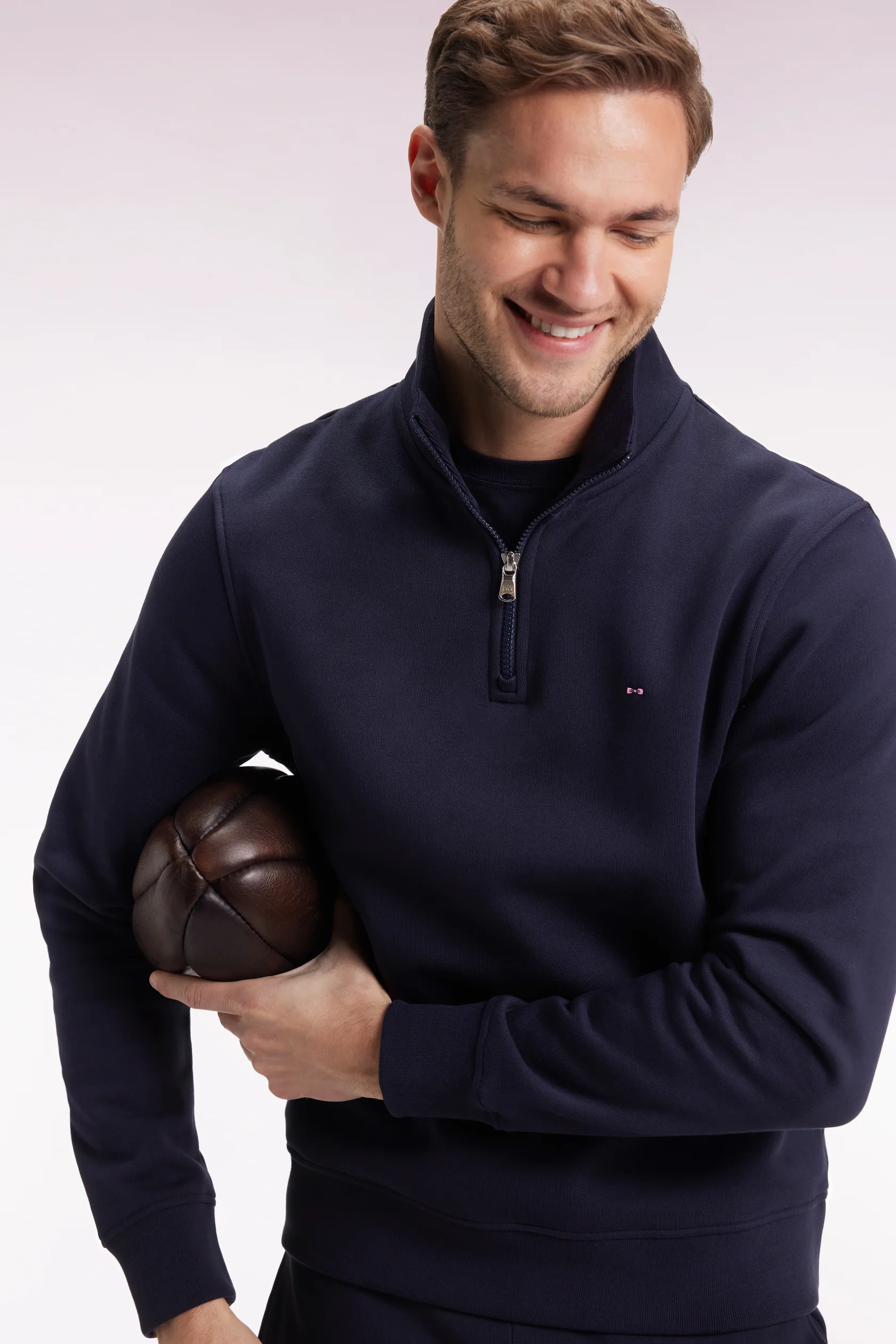 Eden Park Navy Fleece 1/4 Zip H25MAISW0016 - Image 2