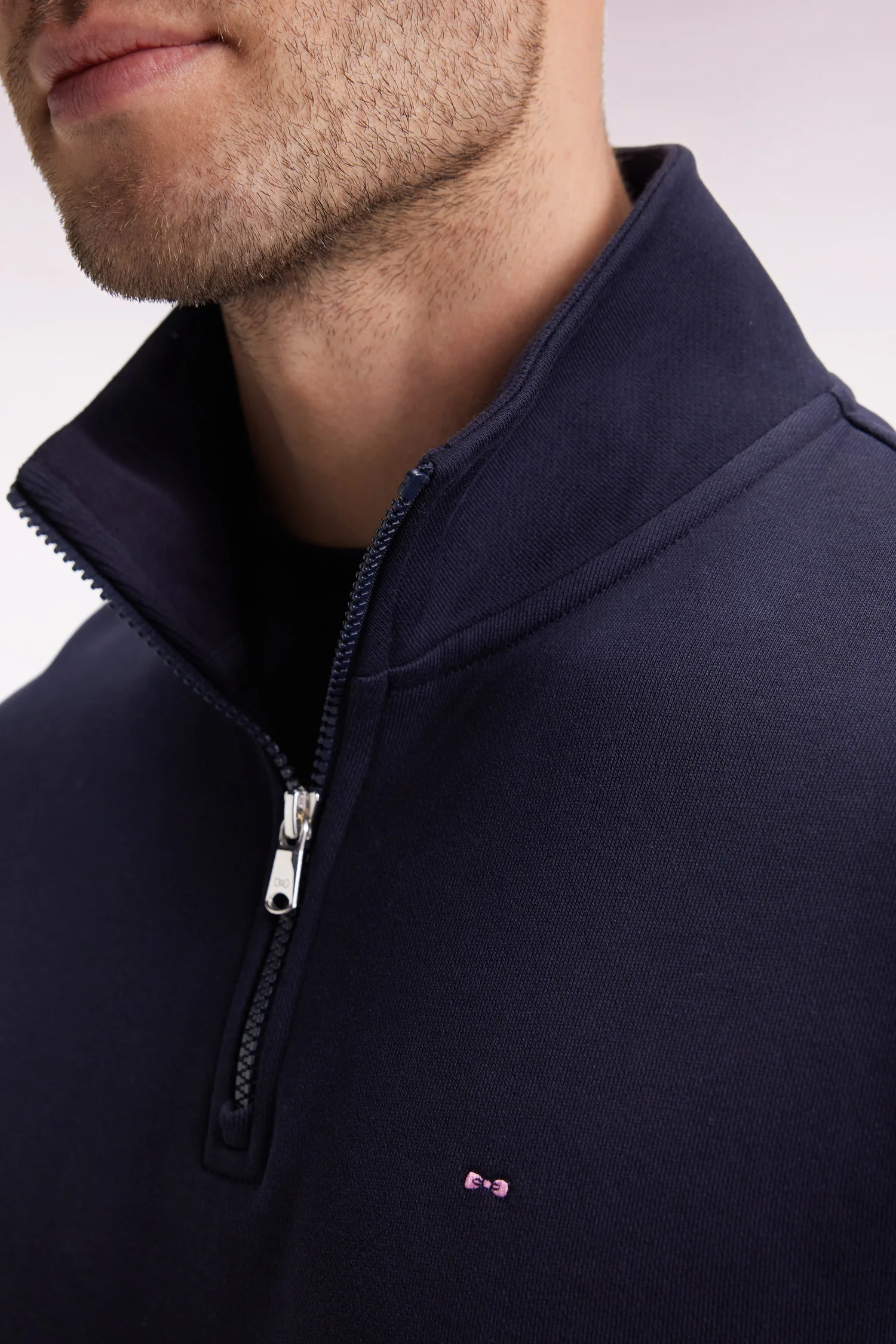 Eden Park Navy Fleece 1/4 Zip H25MAISW0016 - Image 3