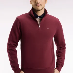 Eden Park Burgundy Fleece 1/4 Zip H25MAISW0016