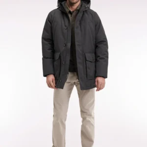 Eden Park Short khaki parka with patch pockets H25PAMPA0005