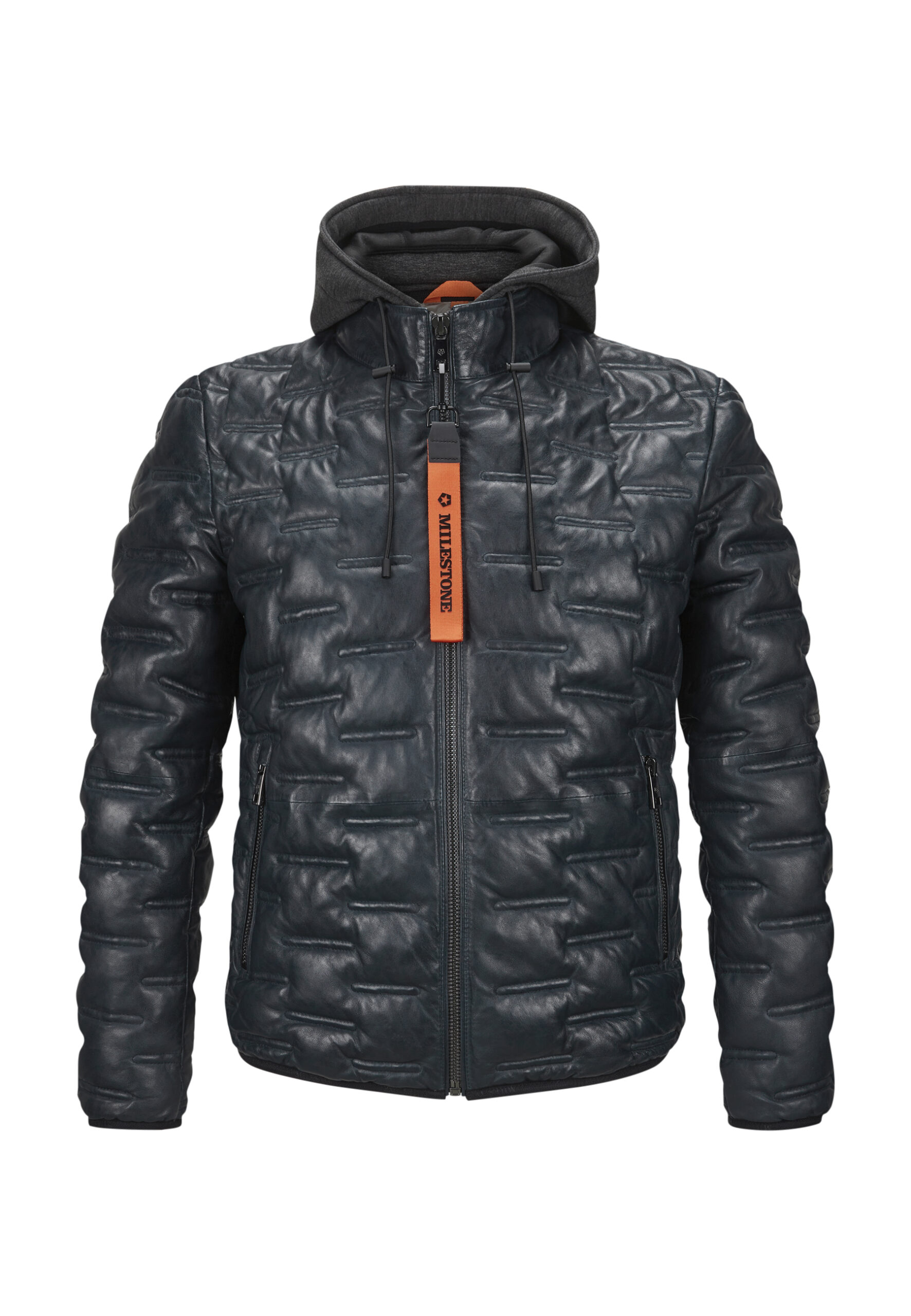 Milestone Alonso Navy Leather Jacket