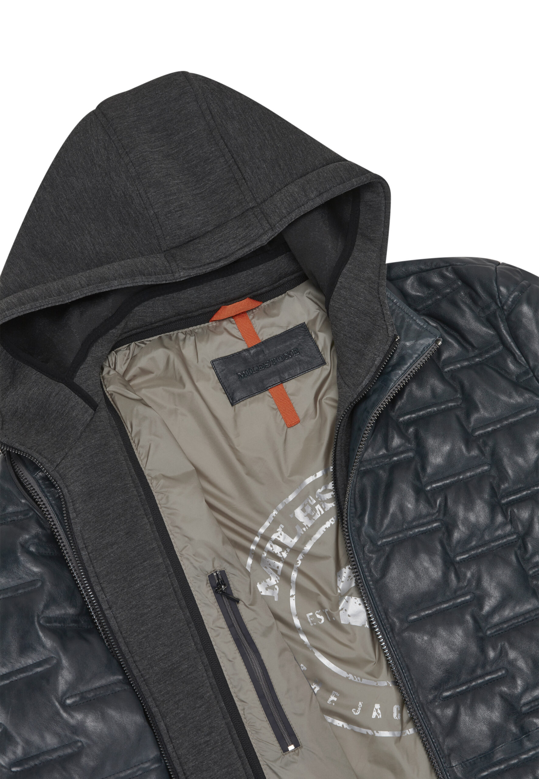 Milestone Alonso Navy Leather Jacket - Image 4