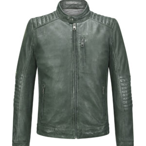 Milestone Floriano Green leather Jacket