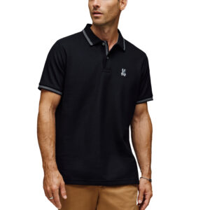 Psycho Bunny Black Hart Pique Polo