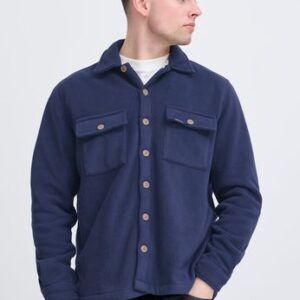 Blend Navy Fleeced Lined Shacket