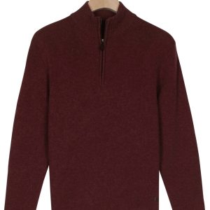Baileys Burgundy Argyle 1/4 Zip