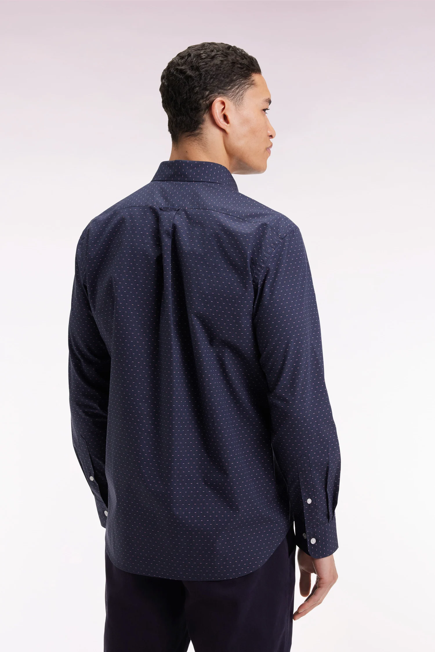 Eden Park Navy Shirt with Pink Bow Ties H25CHECL0018 - Image 4