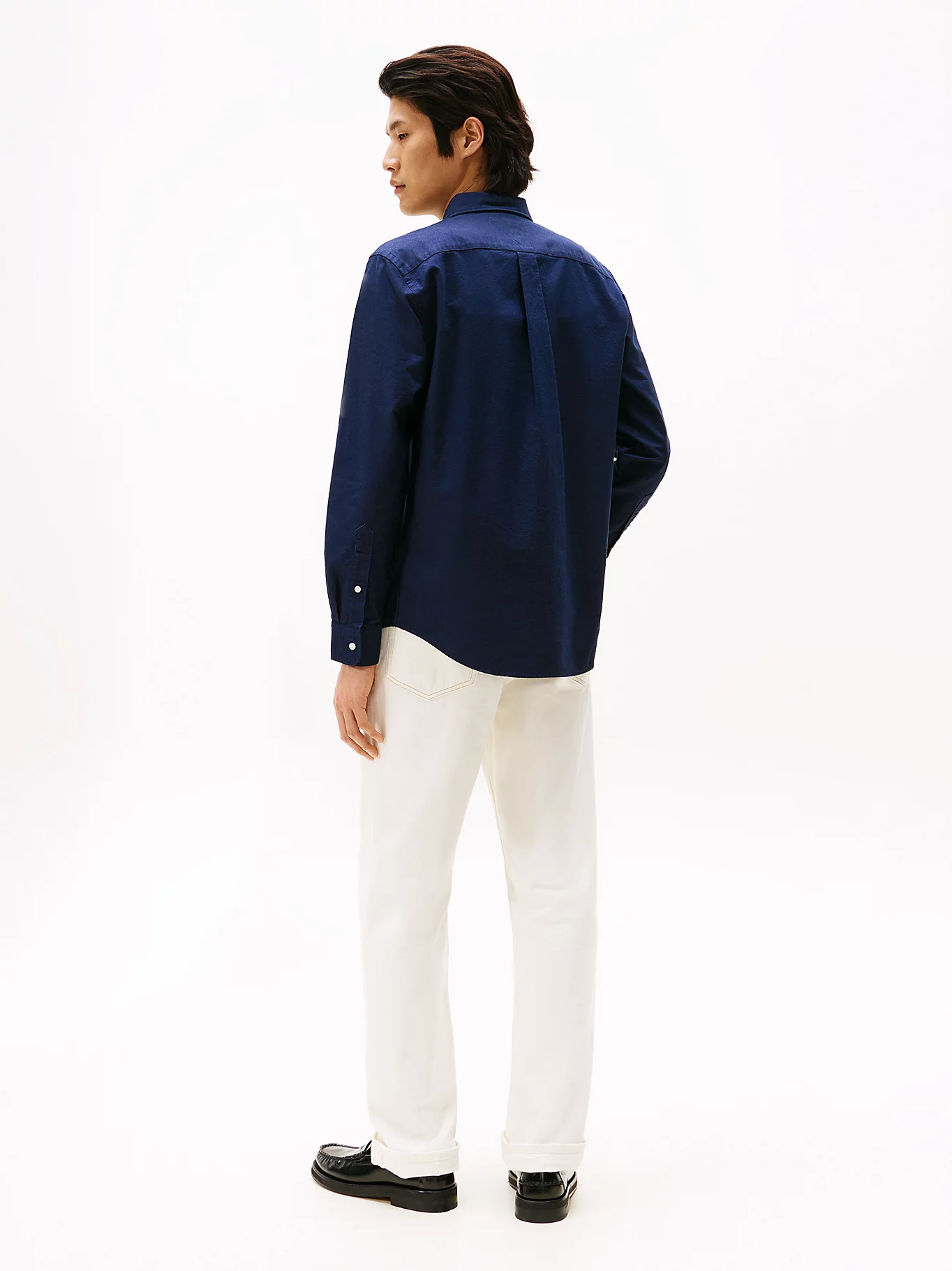 Tommy Hilfiger Regular Fit Navy Button Down Collar Oxford Shirt MW0MW357740G0 - Image 3