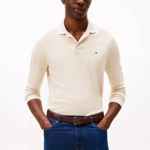 Tommy Hilfiger Beige Long Sleeve Polo Shirt MW0MW37317