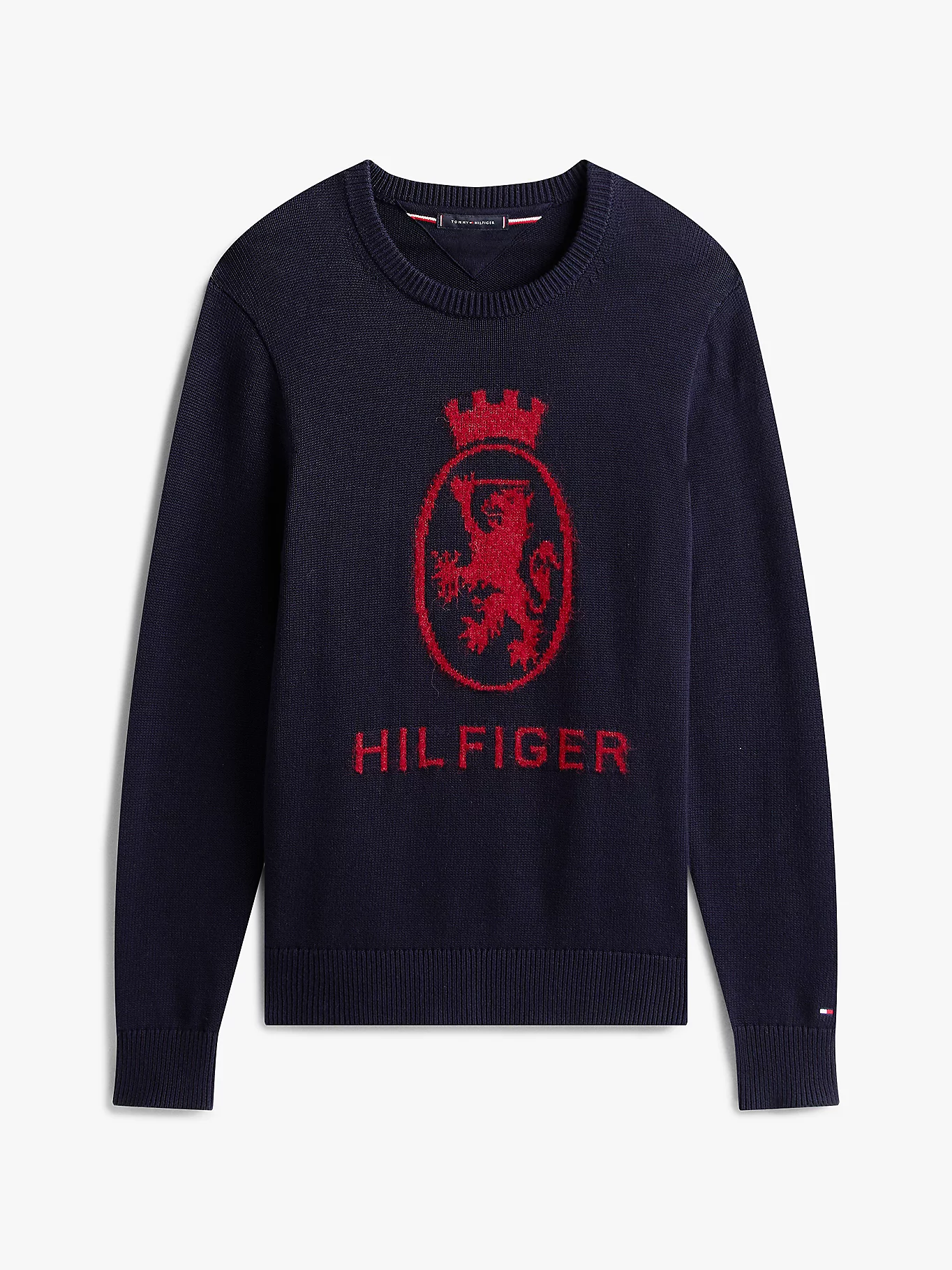 Tommy Hilfiger Navy Crest Jumper MW0MW40841DW5 - Image 4