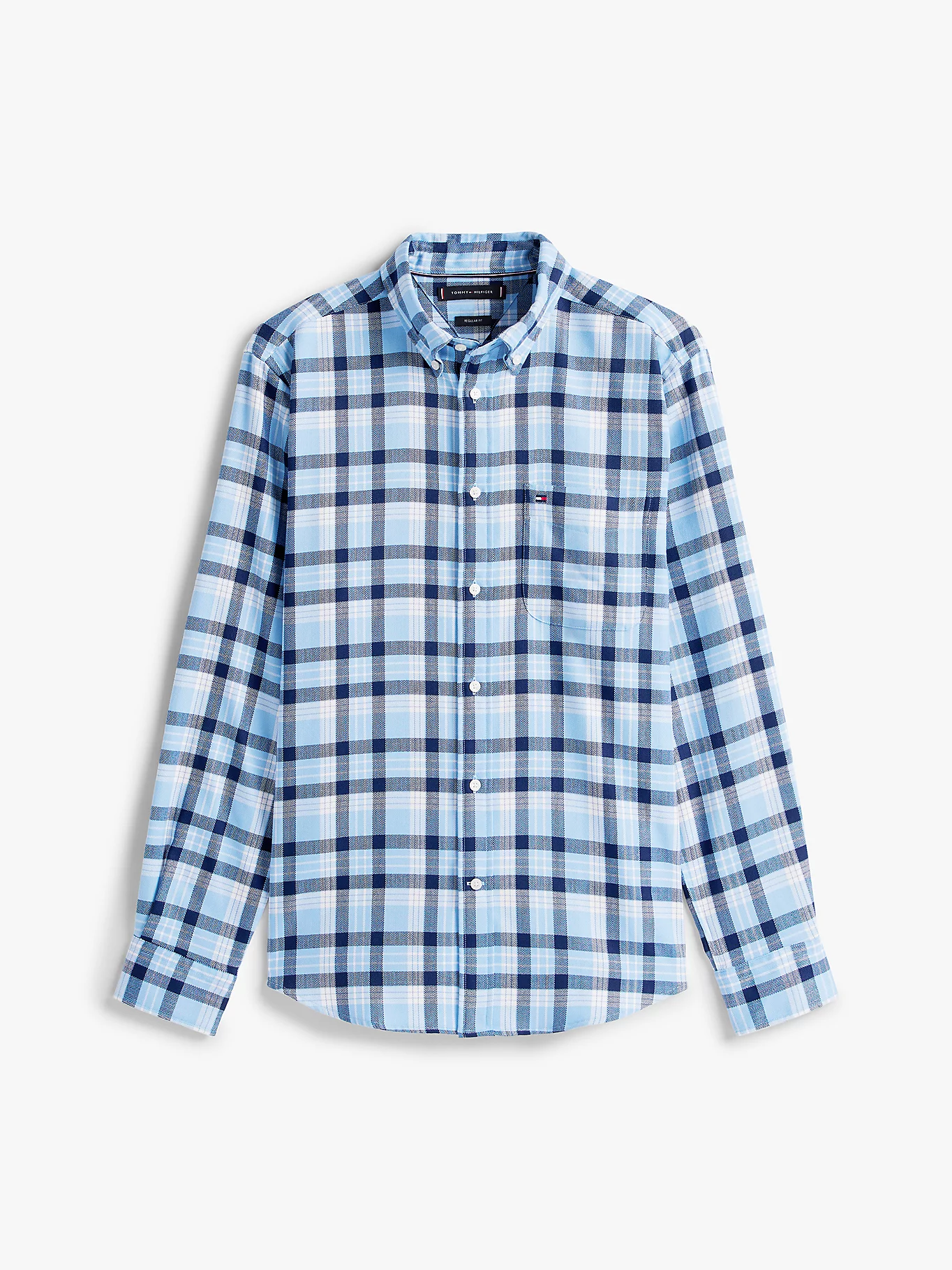 Tommy Hilfiger Blue Check Twill Shirt MW0MW414220MS - Image 5