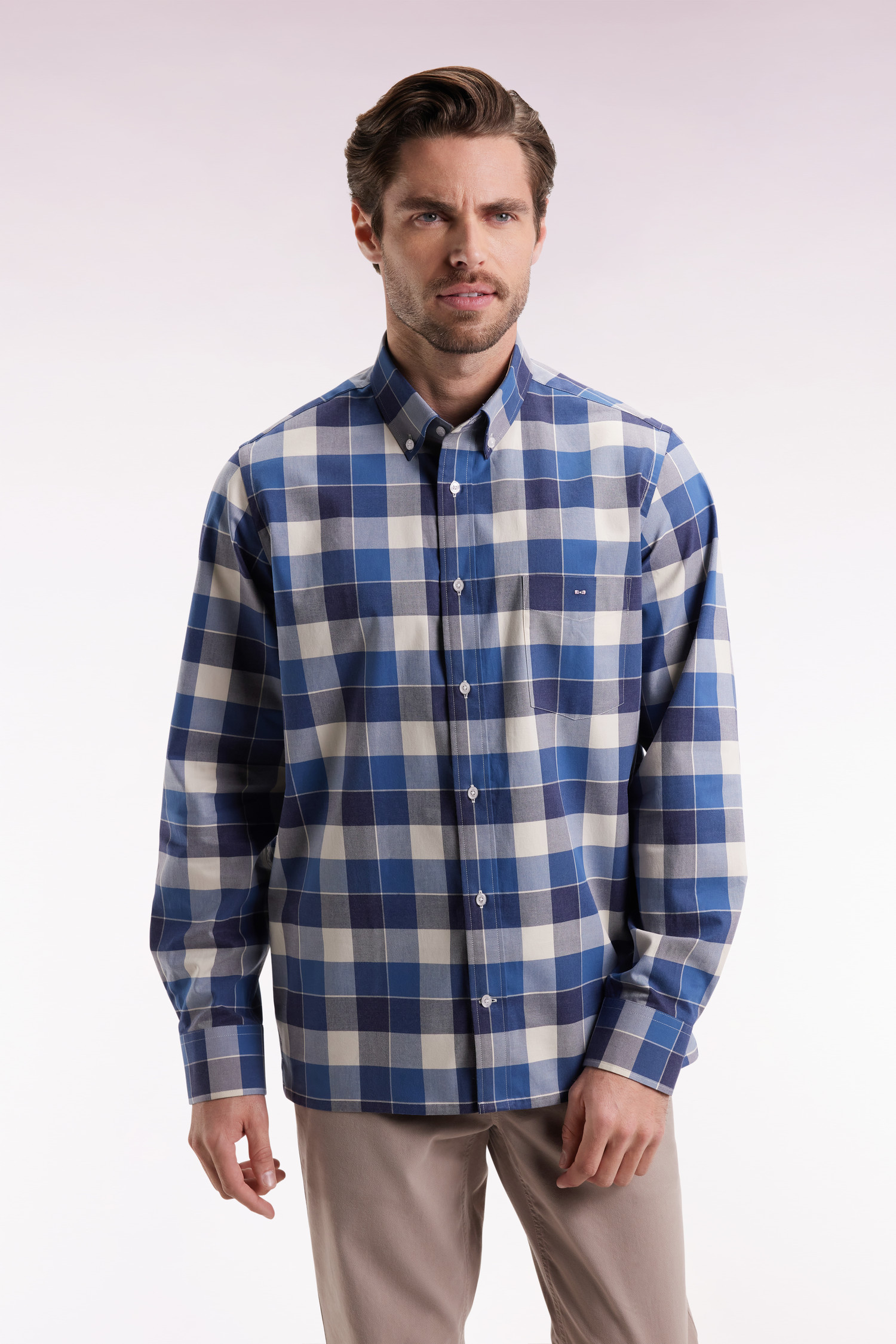 Eden Park Blue Check Shirt H25CHECL0012