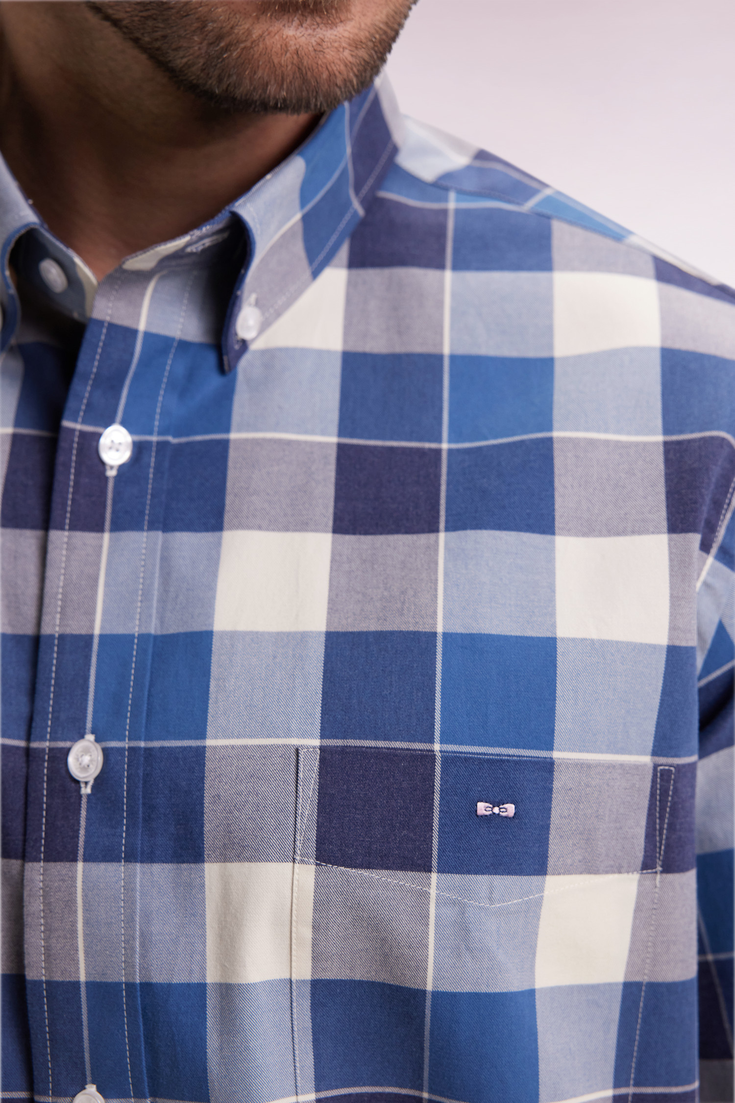 Eden Park Blue Check Shirt H25CHECL0012 - Image 2
